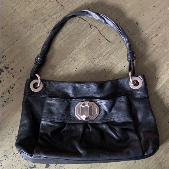 B. Makowsky Black Leather Hobo/Shoulder Bag - Picture 4 of 16